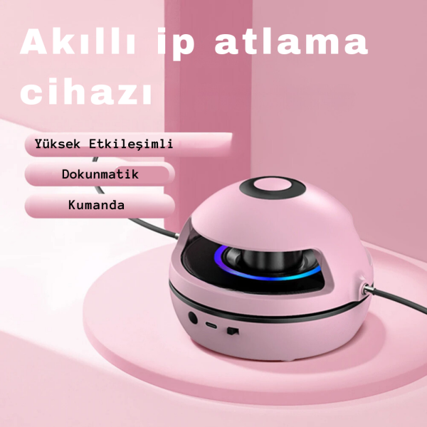İp atlama makinesi şarjlı kumandalı ip atlama aleti fitness vücut aleti 10 kademeli ip atlama aleti