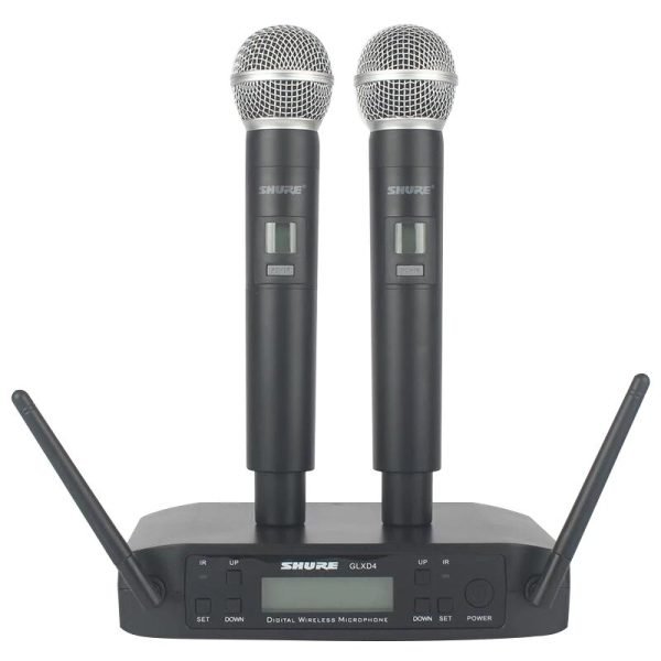 YeniTech-Profesyonel Kablosuz 2’li El Mikrofonu Kaliteli wireless sistem  sunum mikrofonu 2’li Mikrofon